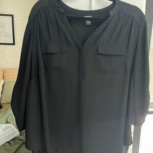 Torrid black blouse, size L